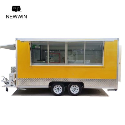 Weifang Newwin factory price vending cart donut kiosk food trailer mobile food vending van for sale