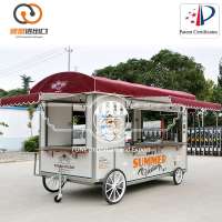 Outdoor Low price hot dog popsicle street vending electric cold drink ice cream food cart for sale